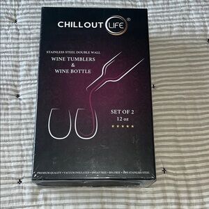 Chillout Life Wine Tumblers & Bottle Set